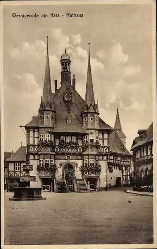 Ak Wernigerode im Harz, Rathaus