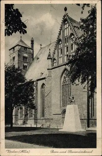 Ak Verden an der Aller, Dom, Ulanendenkmal