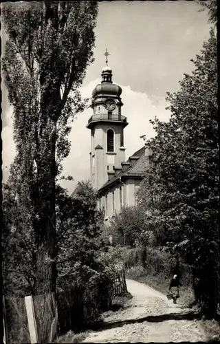 Ak Auerbach im Vogtland, Rempesgrüner Weg, Kirche