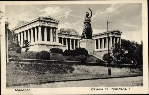 Ak München, Bavaria, Ruhmeshalle