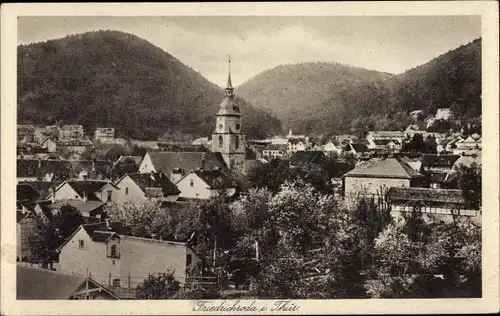 Ak Friedrichroda im Thüringer Wald, Ortsansicht, Kirche