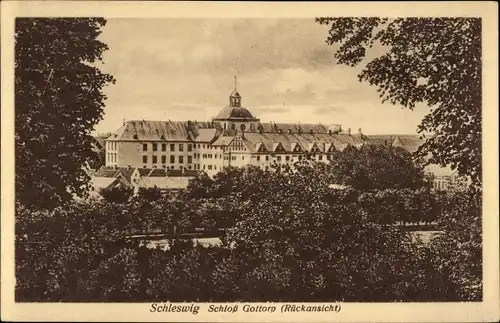 Ak Schleswig an der Schlei, Schloss Gottorf, Gottorp, Rückansicht