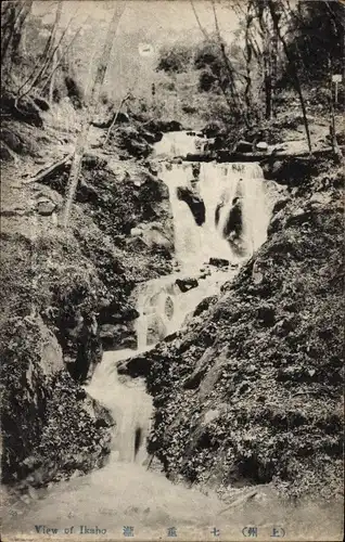 Ak Japan, Ansicht von Ikaho, Wasserfall