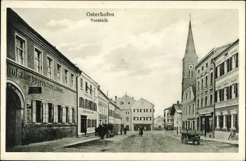 Ak Osterhofen in Niederbayern, Vorstadt, Gasthof zum bayrischen Löwen