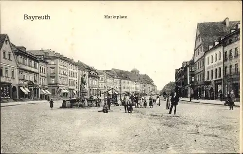 Ak Bayreuth in Oberfranken, Marktplatz