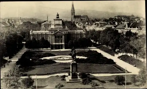 Ak Zagreb Kroatien, König Tomislav Platz