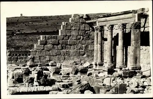 Foto Ak Capernaum Kafarnaum Israel, Ruinen des antiken Tempels