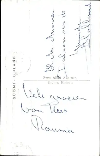 Ak Rauma Finnland, Kanalpartie, Boote am Anleger