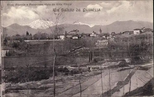 Ak Pianezza di Sopra Trentino Südtirol, Panorama mit Villa Florio