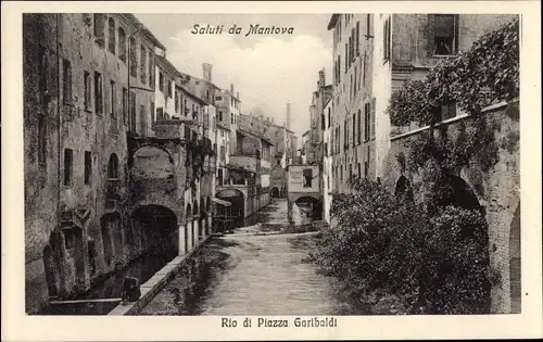 Ak Mantova Mantua Lombardia, Rio di Piazza Garibaldi