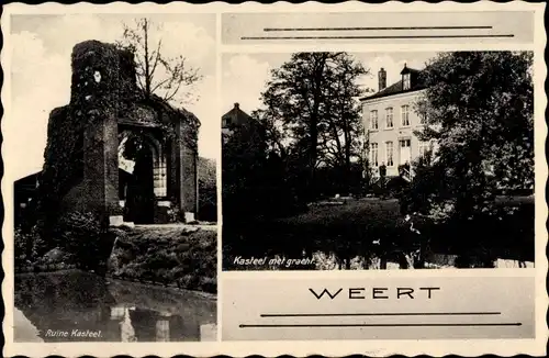 Ak Weert Limburg Niederlande, Schlossruine, Schloss, Teilansicht