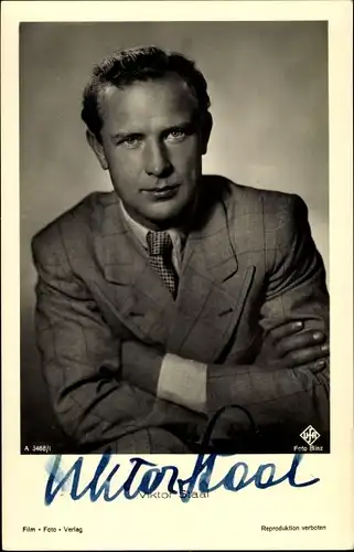 Ak Schauspieler Viktor Staal, Portrait, Autogramm