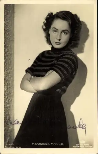 Ak Schauspielerin Hannelore Schroth, Portrait, Autogramm