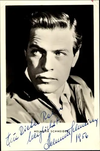 Ak Schauspieler Helmuth Schneider, Portrait, Autogramm