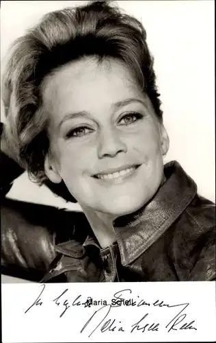 Ak Schauspielerin Maria Schell, Portrait, Autogramm