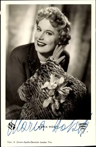 Ak Schauspielerin Maria Holst, Portrait, Von Liebe reden wir später, Autogramm