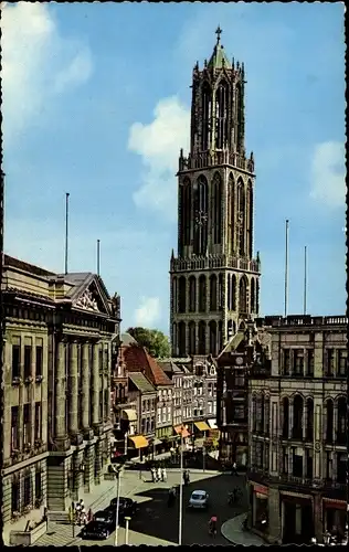 Ak Utrecht Niederlande, Rathaus und Kathedrale