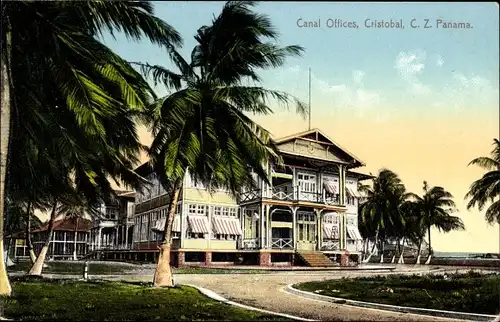 Ak Cristobal Panama, Kanalbüros, Verwaltungsgebäude