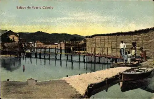 Ak Puerto Cabello Venezuela, Ortsansicht, Brücke