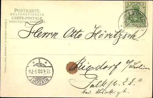 Ak Leipzig in Sachsen, Partie im Palmengarten