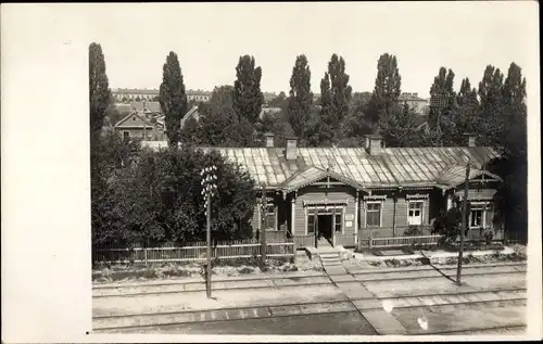 Foto Ak Bahnhof, Bahnschienen, I. WK