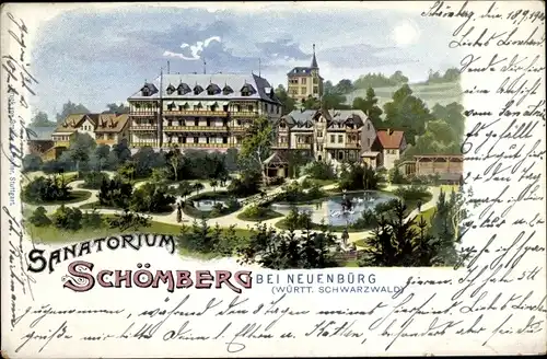 Litho Schömberg Württembergischer Schwarzwald, Kurhotel