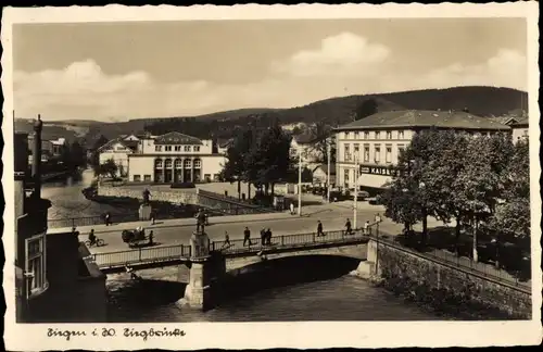 Ak Siegen in Westfalen, Siegbrücke