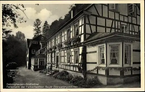 Ak Großeledder Dabringhausen Wermelskirchen im Bergischen Land, Ferienheim der Fabenfabriken Bayer