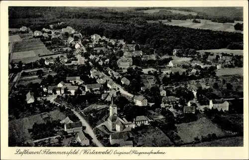 Ak Flammersfeld im Westerwald, Totalansicht, Fliegeraufnahme