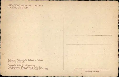 Ak Italienische Militärflugzeuge in der Luft, Alcioni
