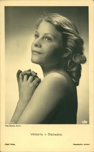 Ak Schauspielerin Viktoria v. Ballasko, Portrait