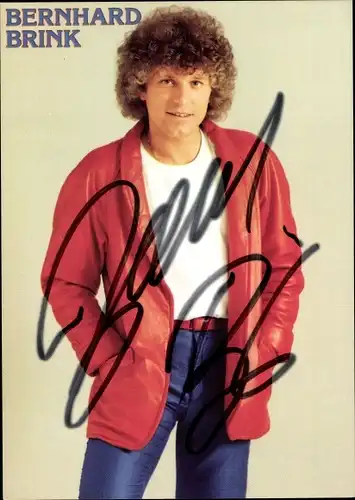 Autogrammkarte Bernhard Brink, Portrait, Autogramm