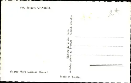 Ak Schauspieler Jacques Charrier, Portrait