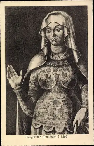 Ak Margaretha Maultasch, Margarete von Tirol, Portrait