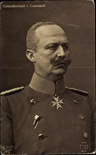 Ak Generalleutnant von Ludendorff in Uniform