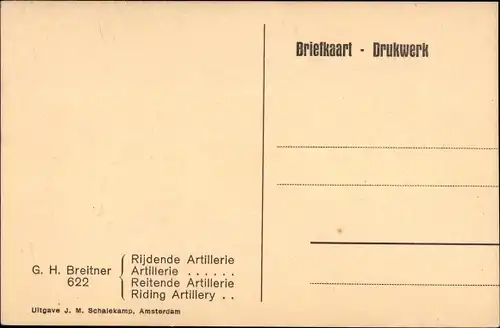 Künstler Ak Breitner, G. H., Reitende Artillerie