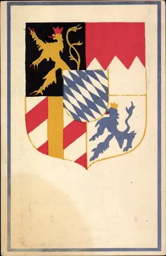 Wappen Ak Königreich Bayern, Kaiser- und Volksdank für Heer und Flotte