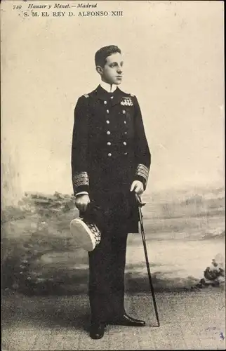 Ak König Alfons XIII. von Spanien