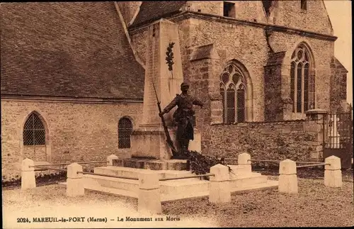 Ak Mareuil sur Ay Marne, Le Monument aux Morts