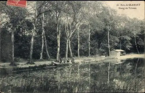 Ak Clamart Hauts de Seine, Etang de Trivaux