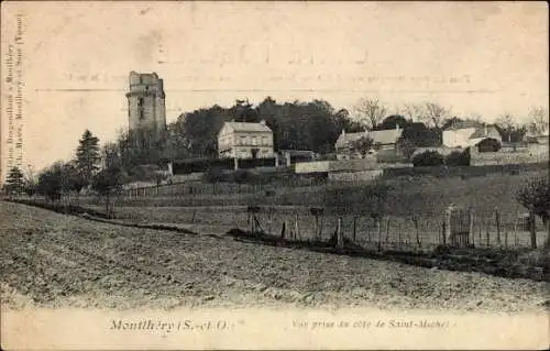 Ak Montlhery Essonne, Vue prise du cote de Saint-Michel