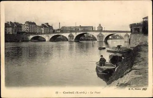 Ak Corbeil Essonne, Le Pont