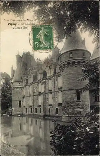 Ak Vigny Val d’Oise, Schloss, Ostseite