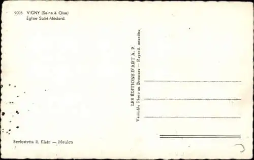 Ak Vigny Val d'Oise, Kirche Saint Medard