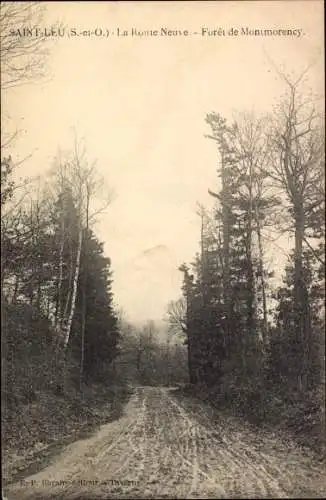 Ak Saint Leu Val d'Oise, La Route Neuve, Forêt de Montmorency