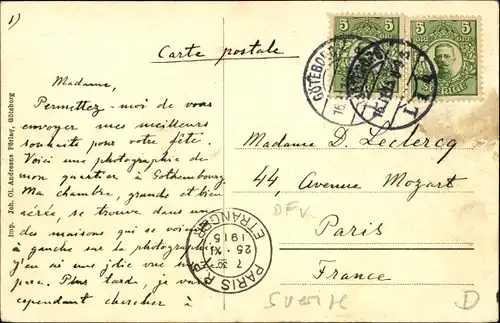 Ak Göteborg Schweden, Högskolan, Kutsche, Passanten