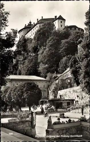 Ak Kufstein in Tirol, Aufgang zur Festung Geroldseck