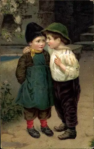 Ak Ein Geheimnis, zwei kleine Jungen