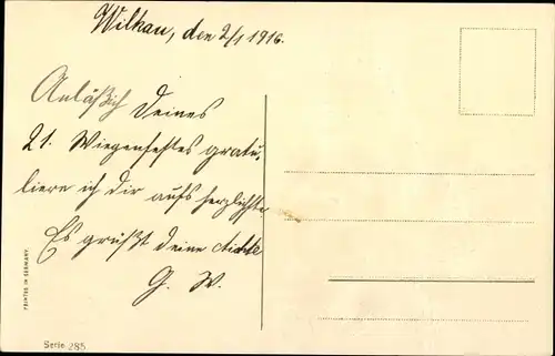 Präge Ak Glückwunsch Geburtstag, Blumen, Blumenvase