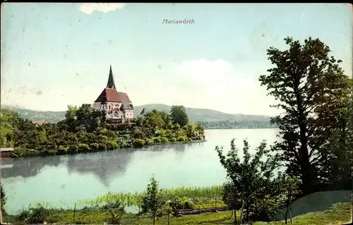 Ak Maria Wörth am Wörthersee Kärnten, Kirche